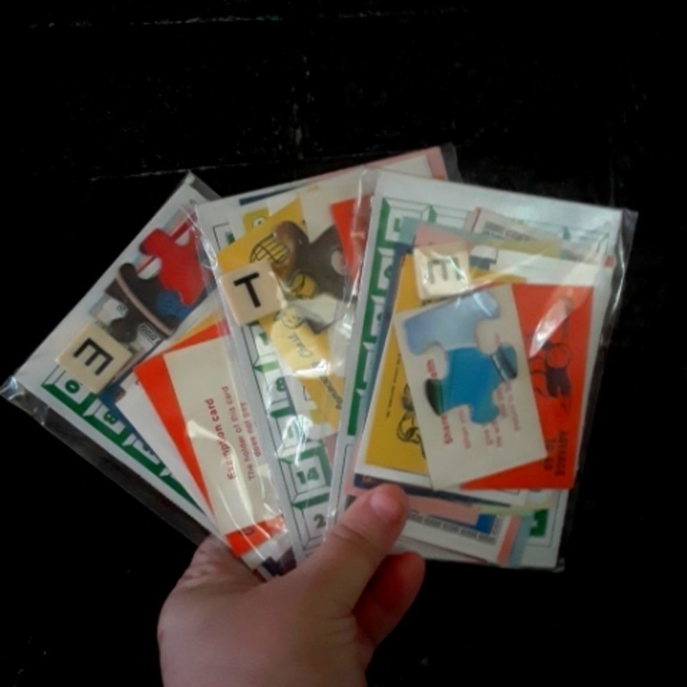 Fun and Games Ephemera Collage Mixed Media Art